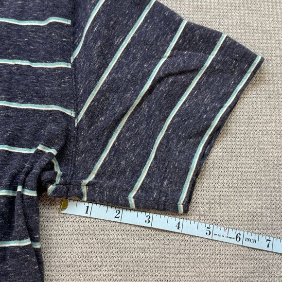Ocean Pacific Mens Navy Blue Crewneck T-Shirt Stripes Short Sleeve OP Size Small - Picture 8 of 8